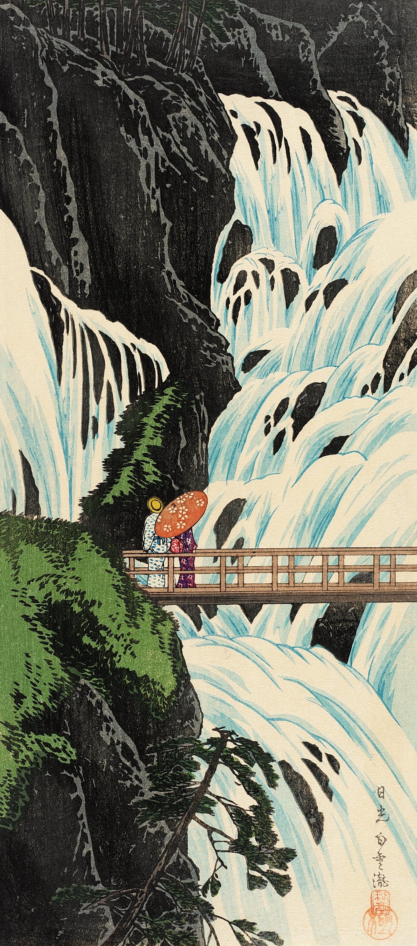 Takahashi Hiroaki, Shiragumo Waterfall of Nikkō, late 1910s