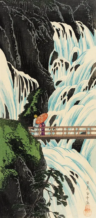 Takahashi Hiroaki, Shiragumo Waterfall of Nikkō, late 1910s