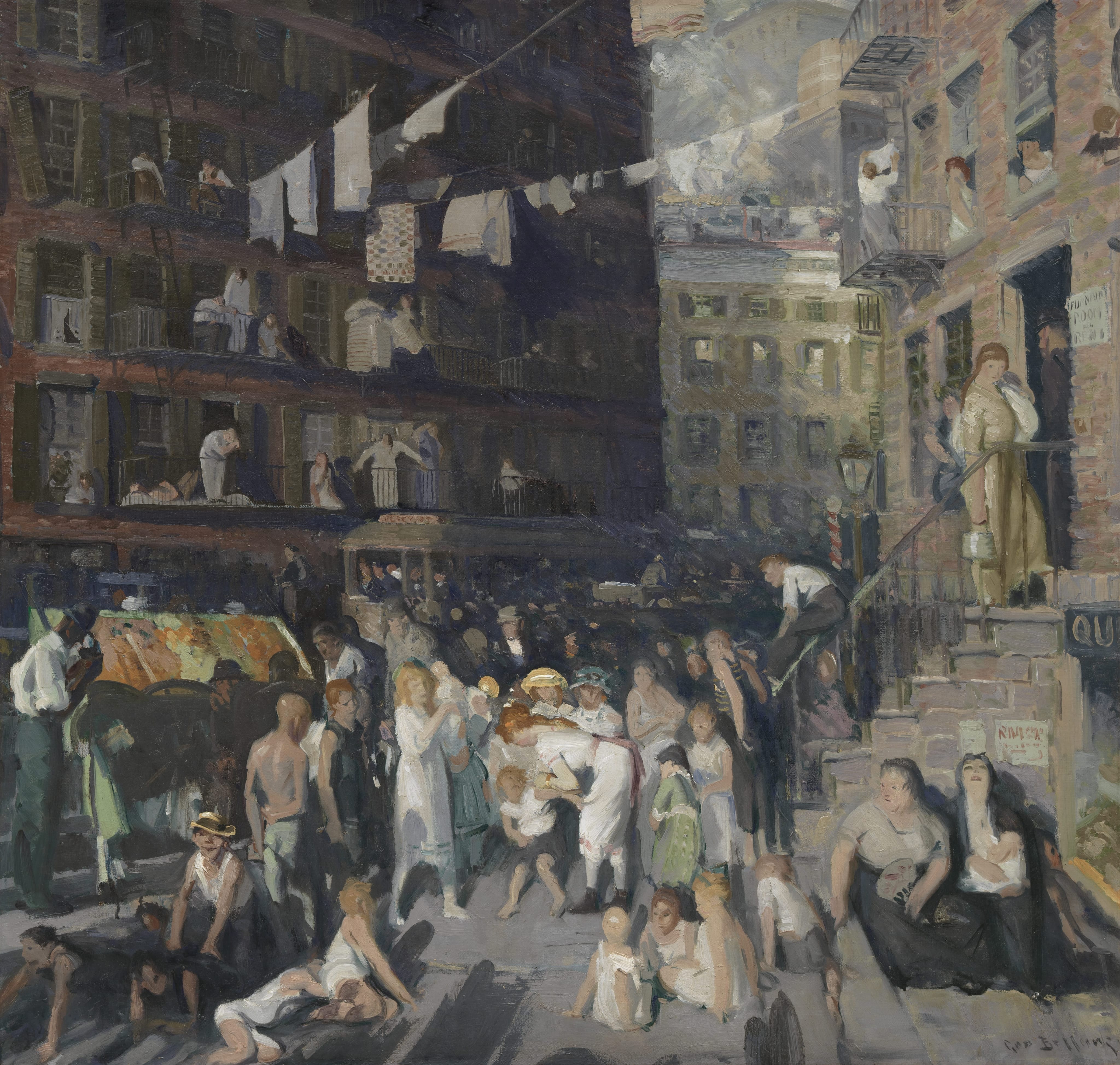アート・デザイン・音楽 The Paintings of e Bellows George Bellows, Cliff Dwellers, 1913 | LACMA Collections