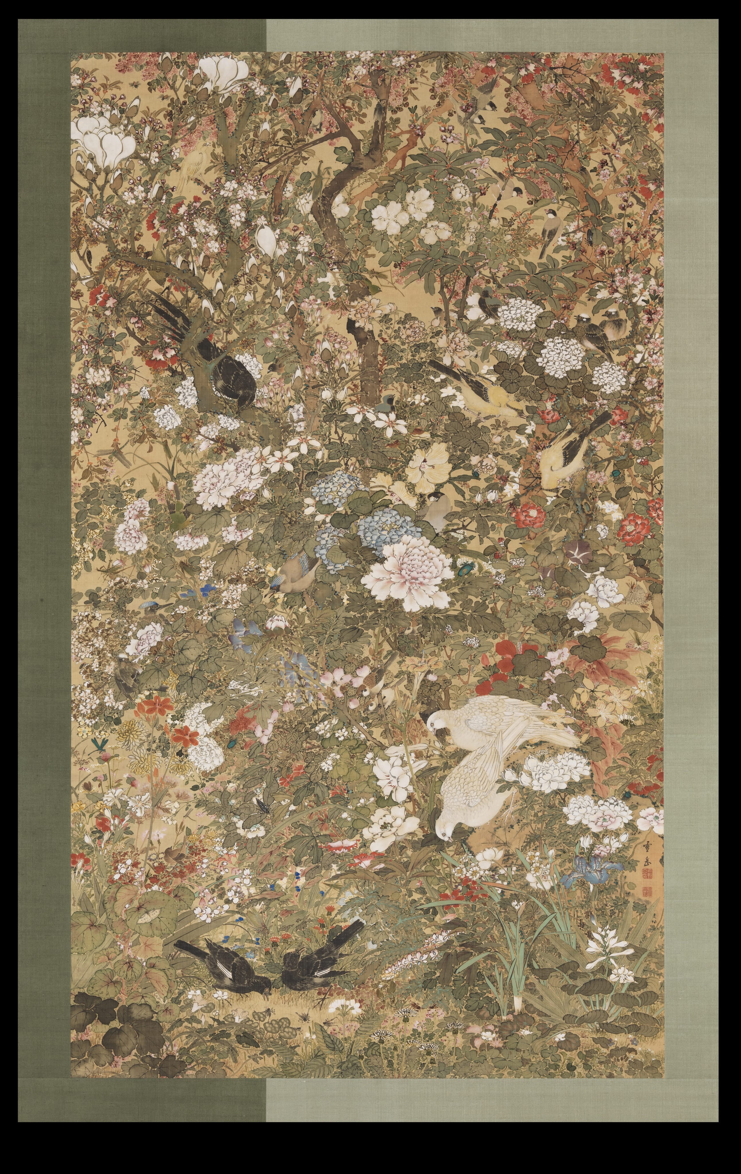 Ueno Setsugaku, Myriad Birds, Insects and Flowers, circa 1840-1865