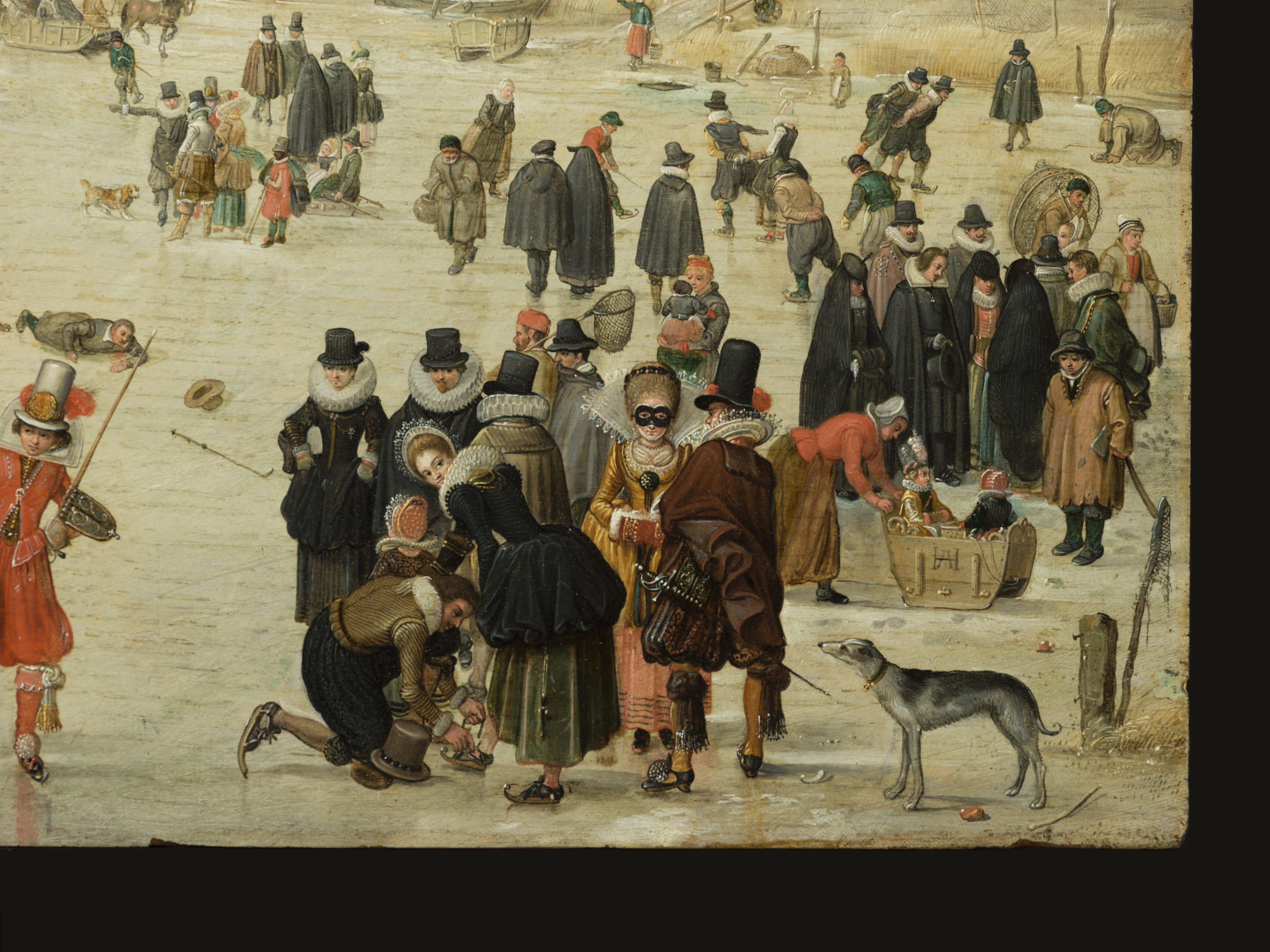 Hendrick Avercamp, Winter Scene on a Frozen Canal, circa 1620