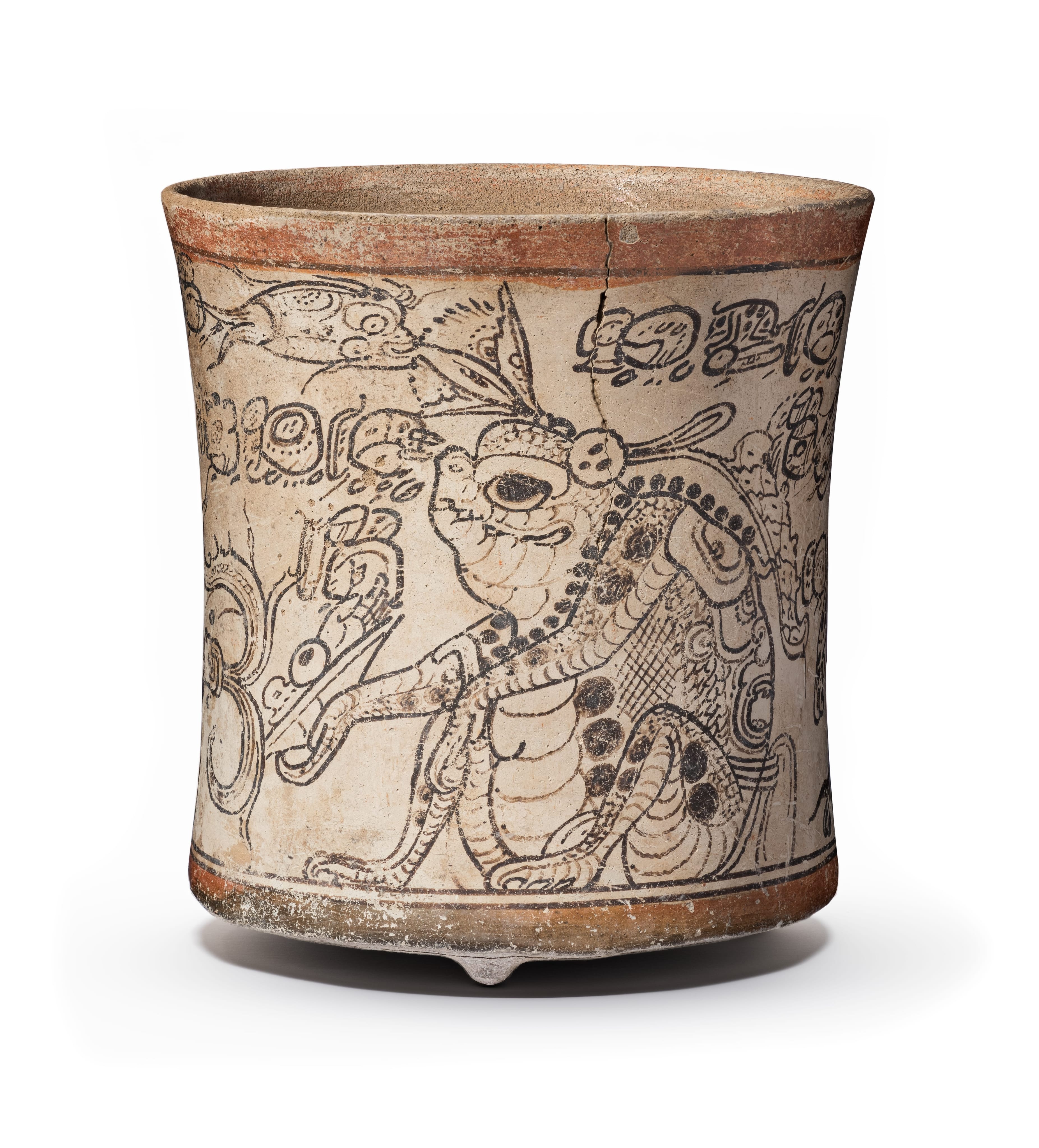 Unknown, Drinking Vessel Depicting Otherworldly Toad, Jaguar, and
