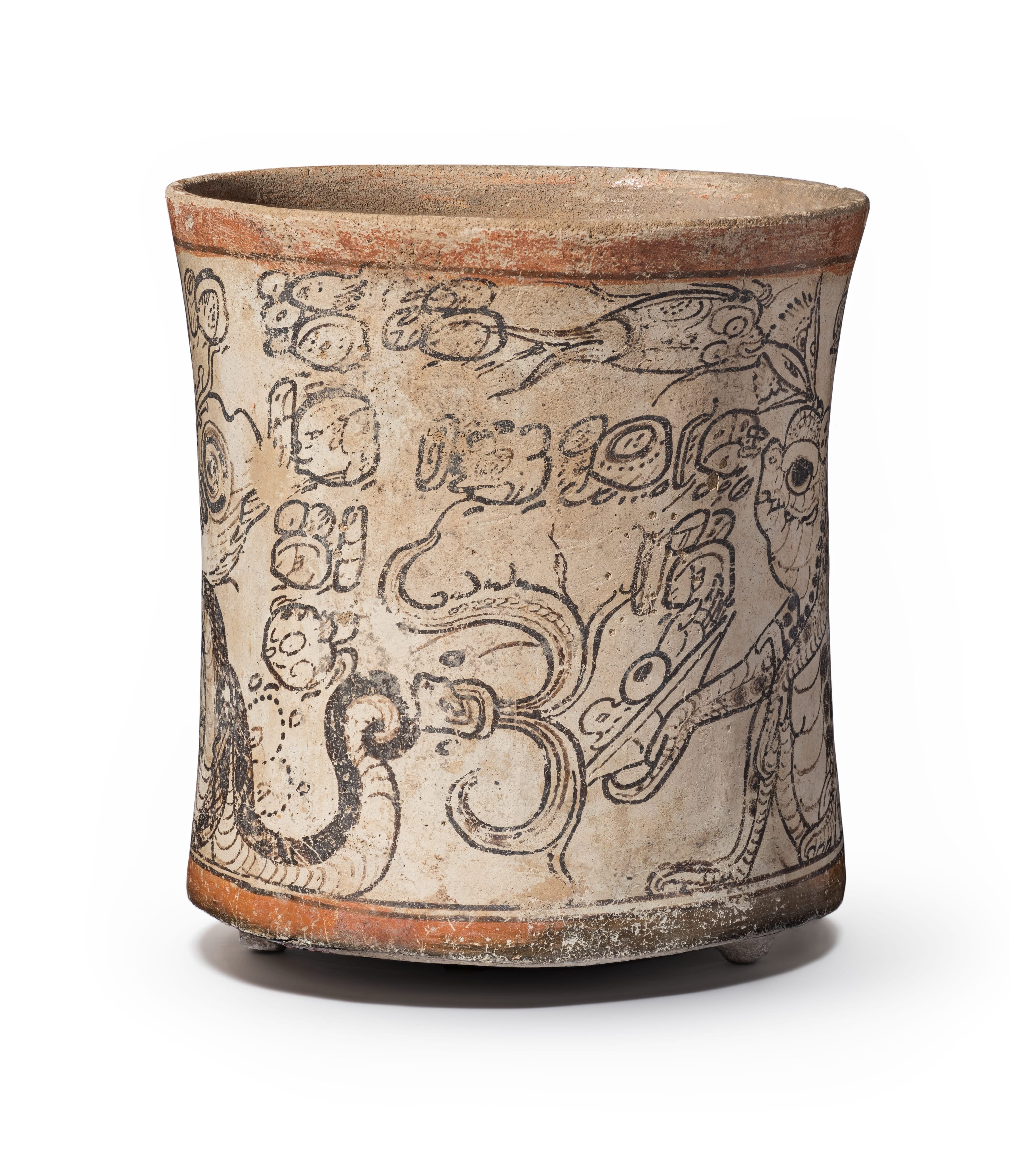 Unknown, Drinking Vessel Depicting Otherworldly Toad, Jaguar, and
