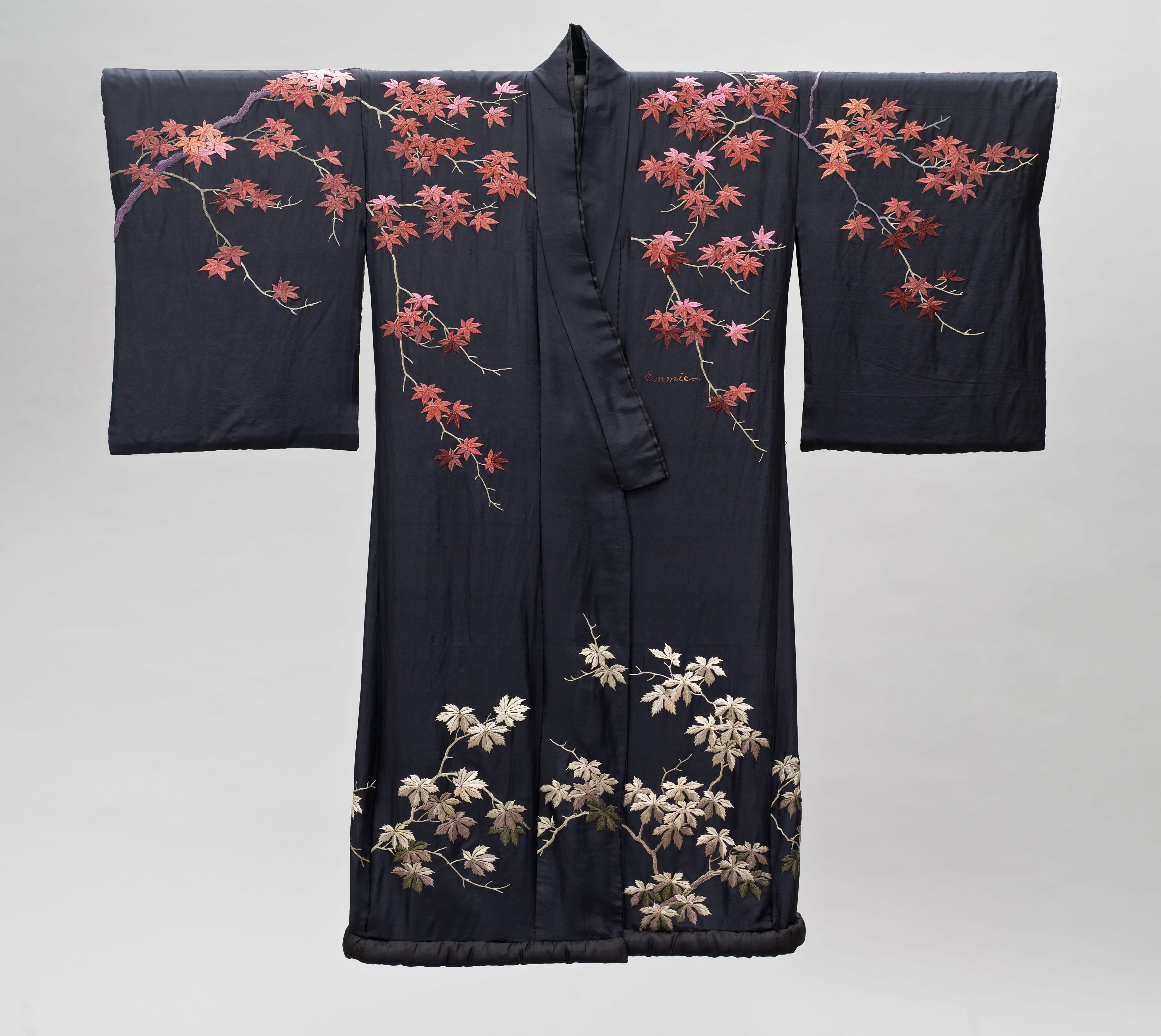 japanese silk dress name Floral Silk Blend Traditional Japanese Kimono IDREAMMART