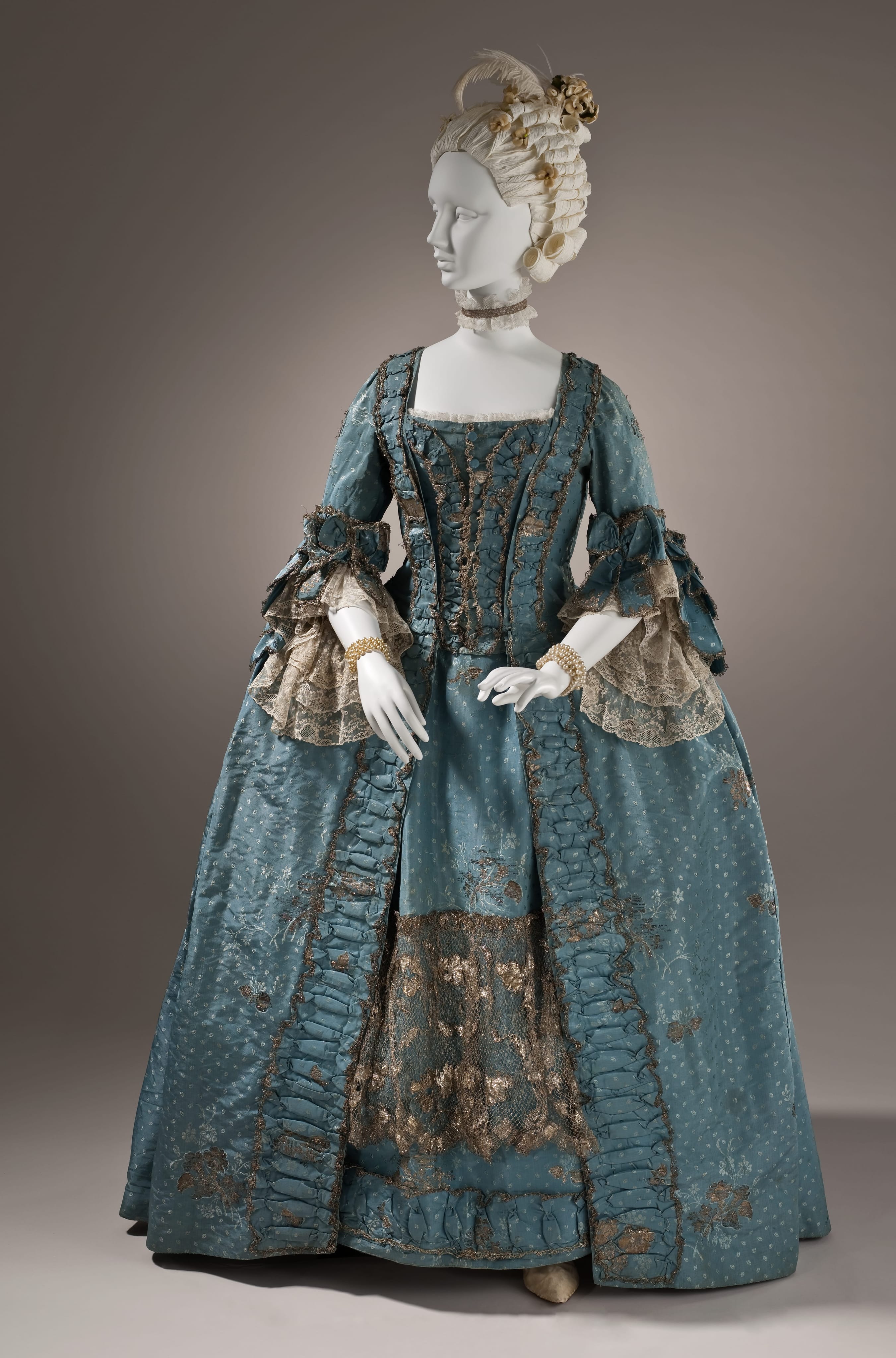 long mache dress france Unknown, Woman's Dress (Robe la franaise), circa 1770