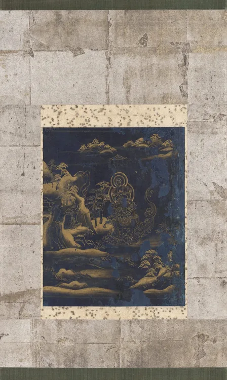 三栖右嗣【アマポーラ】lithograph DAIMARU Unknown, Frontispiece Painting of the Sutra of Meditation on