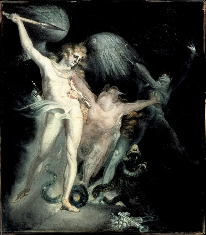 John Henry Fuseli (Johann Heinrich Fussli), Satan and Death with