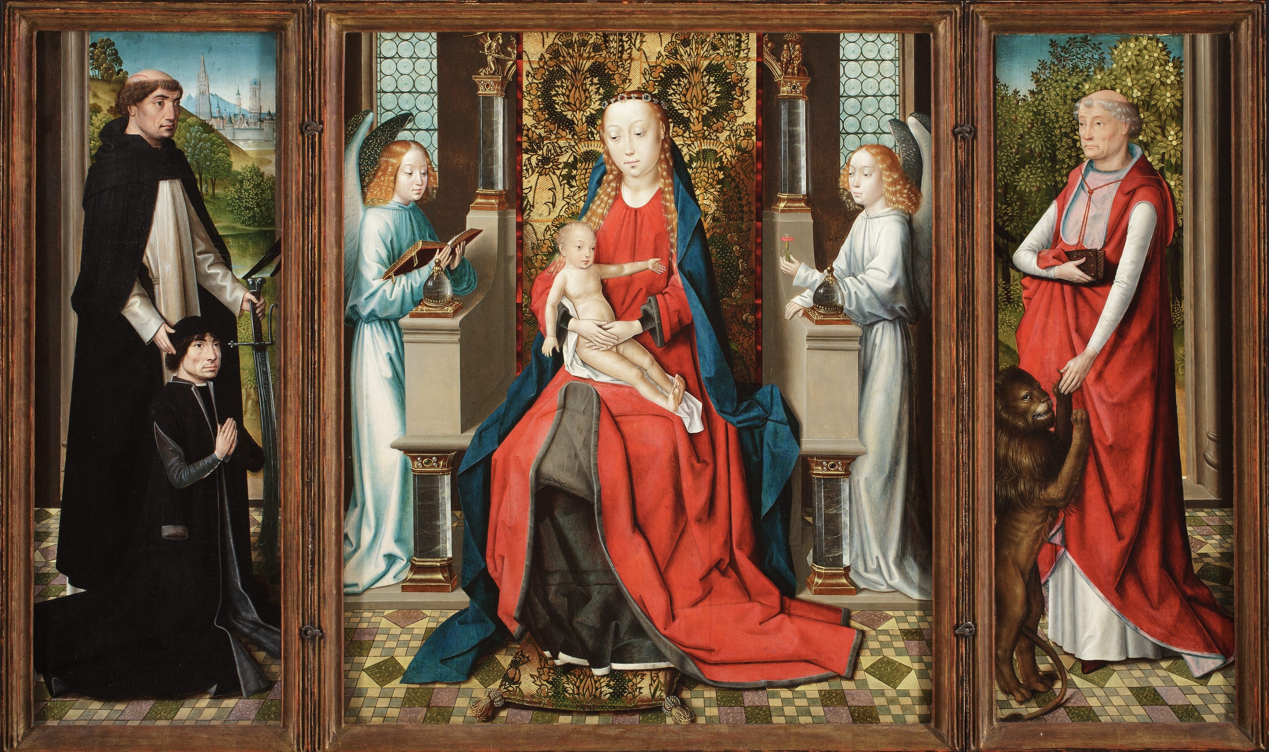Master of the St. Lucy Legend, Triptych of Madonna and Child with
