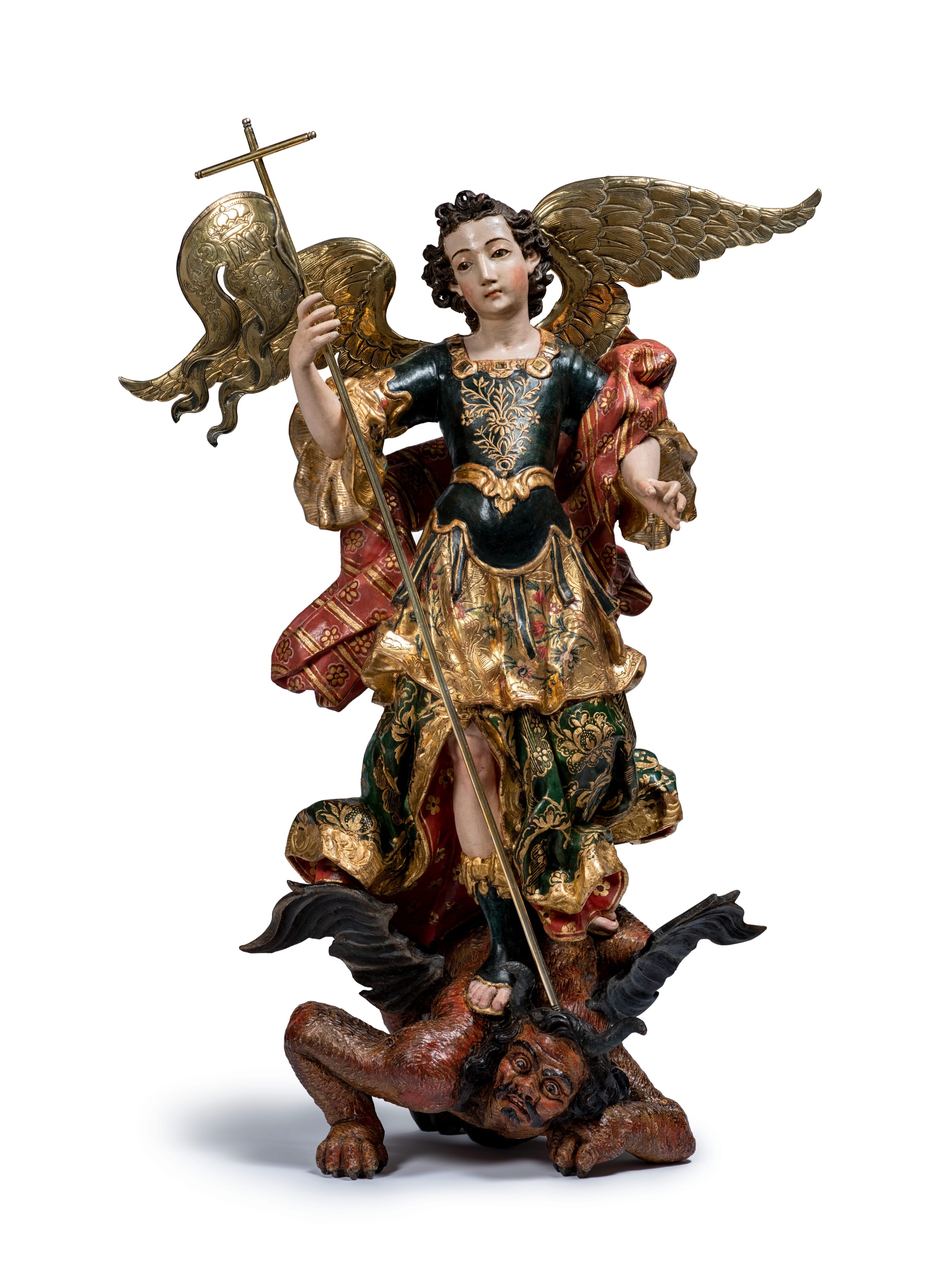 Unidentified sculptor and polychromer, Saint Michael Vanquishing