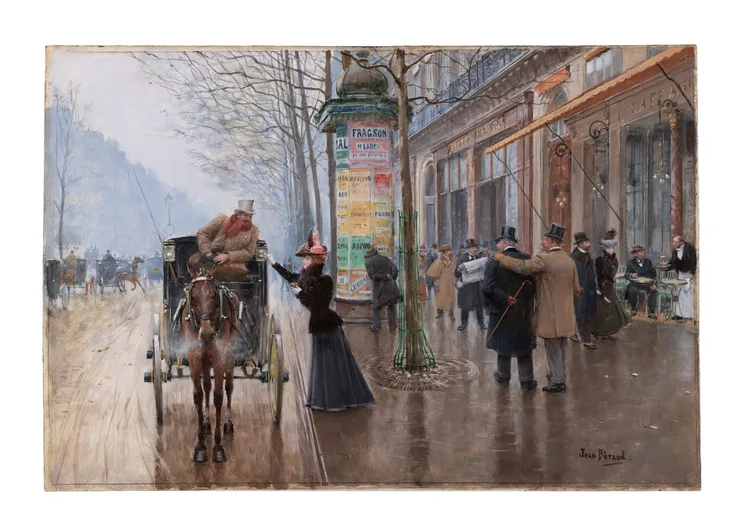 Jean Béraud, Parisian Street Scene: Boulevard des Capucines, circa