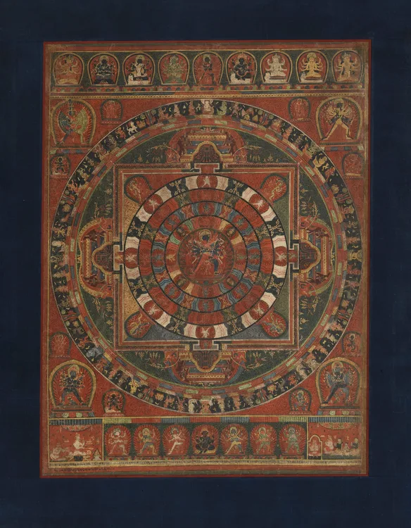 Unknown, Mandala of the Buddhist Deity Chakrasamvara, Dated 1490