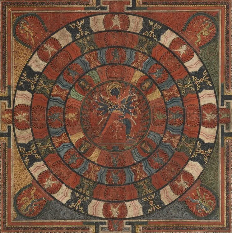 Unknown, Mandala of the Buddhist Deity Chakrasamvara, Dated 1490