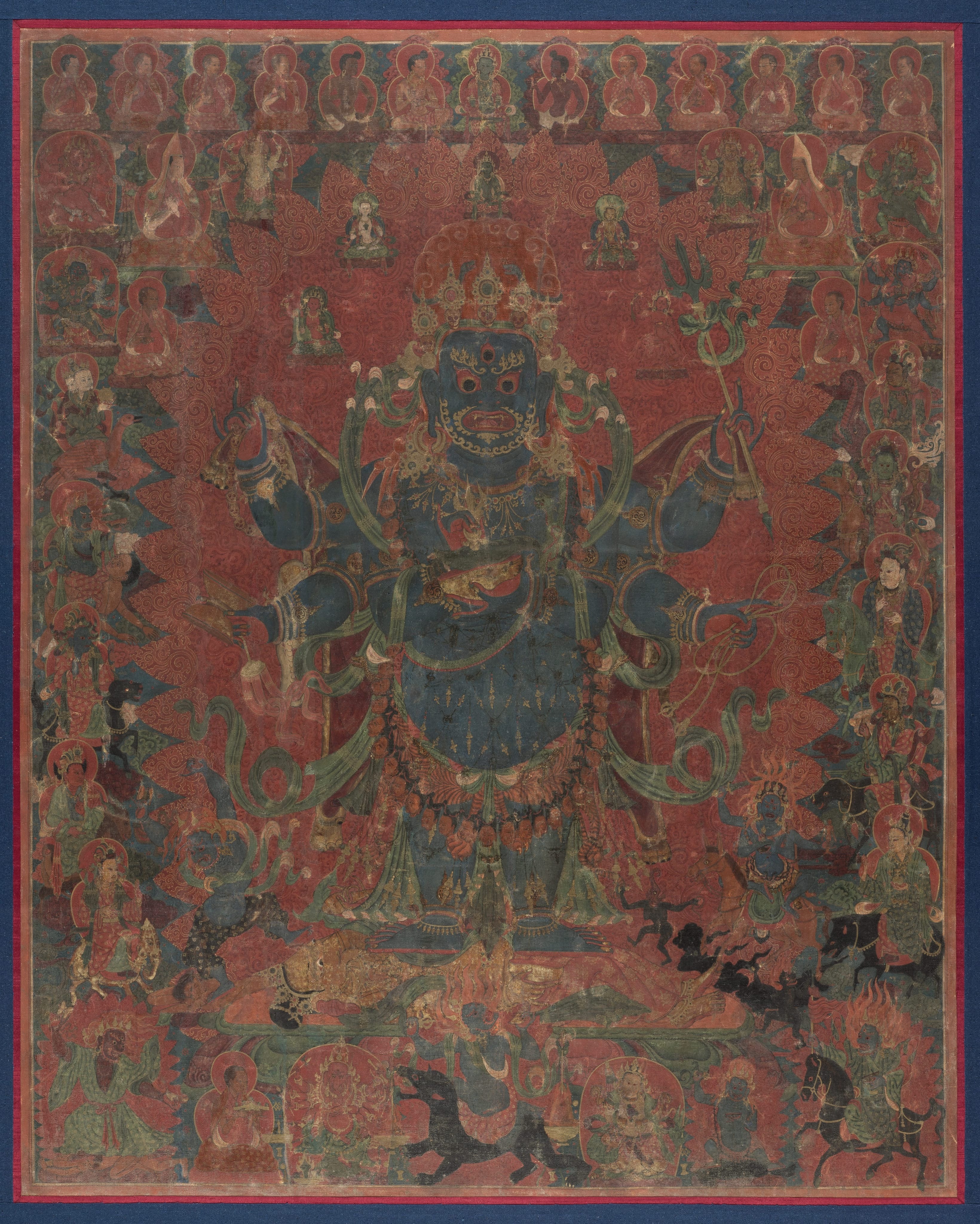 Unknown, Mahakala and his Entourage, circa 1450-1500 | LACMA