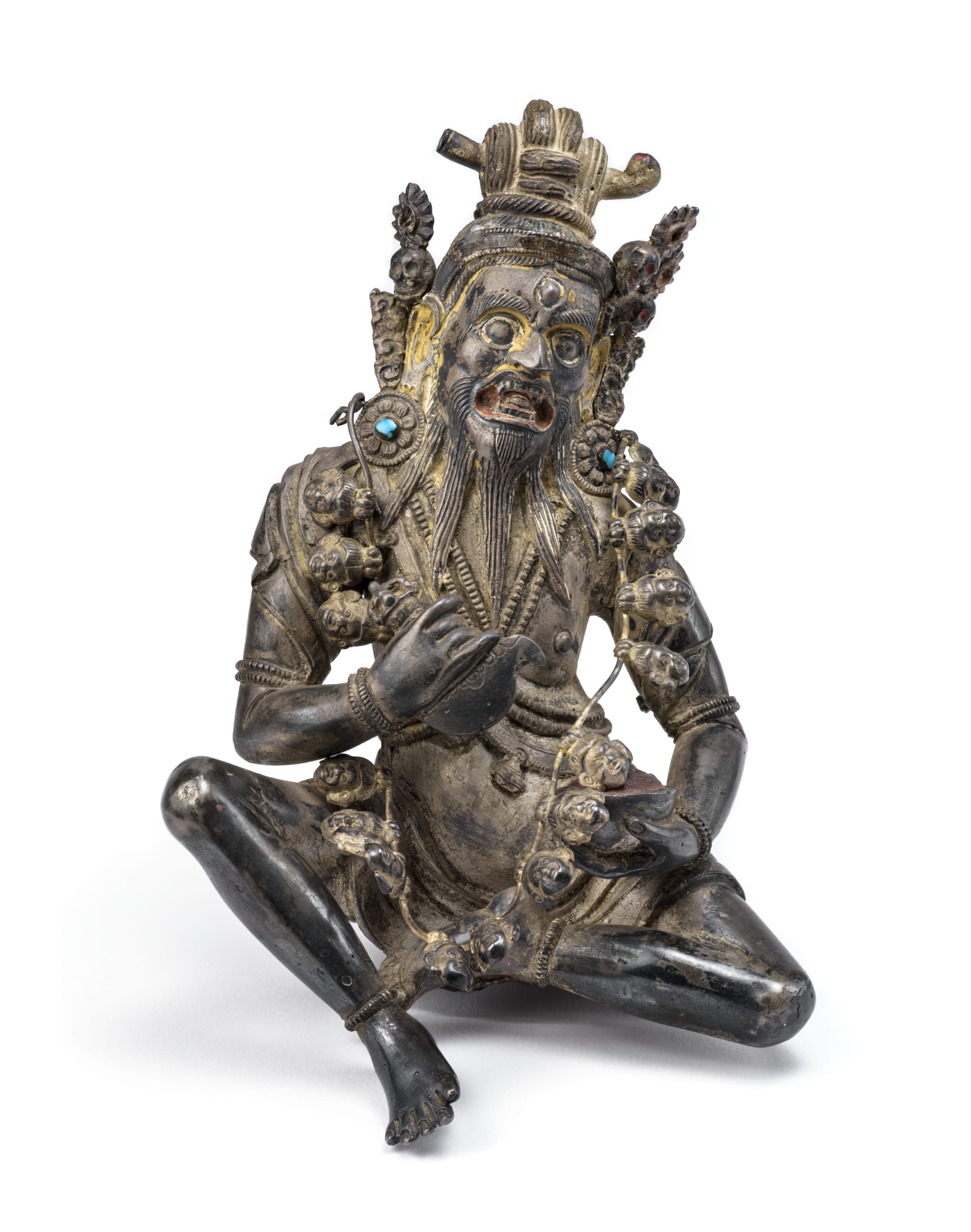 【サイケデリックアート】 巨匠Brahmaのアート　本物 Unknown, Brahmanrupa Mahakala (Tibetan: Gonpo Bramzehi), circa