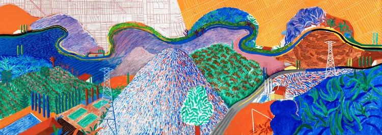 David Hockney, Mulholland Drive: The Road to the Studio, 1980