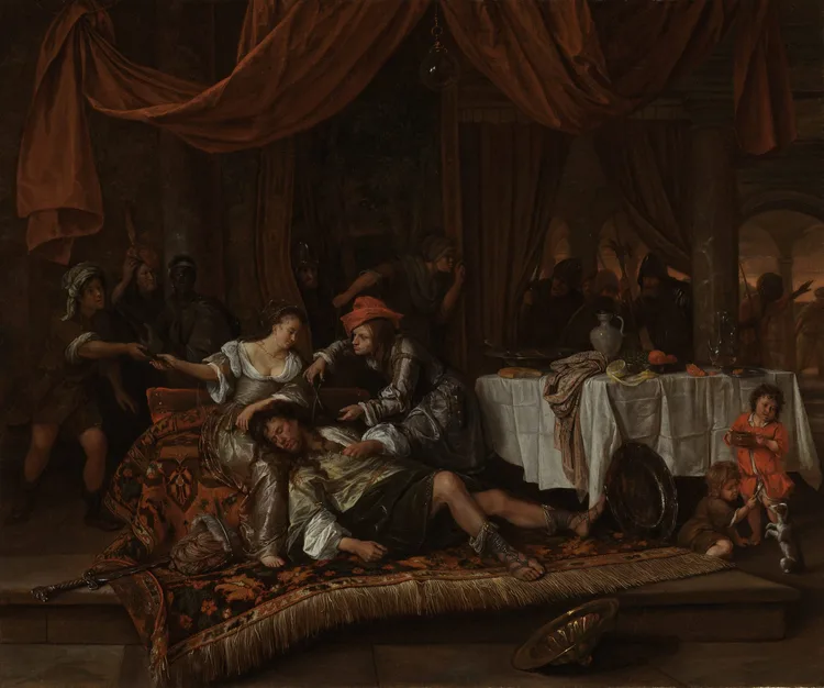 絵画 SA Jan Havicksz Steen, Samson and Delilah, 1668 | LACMA Collections