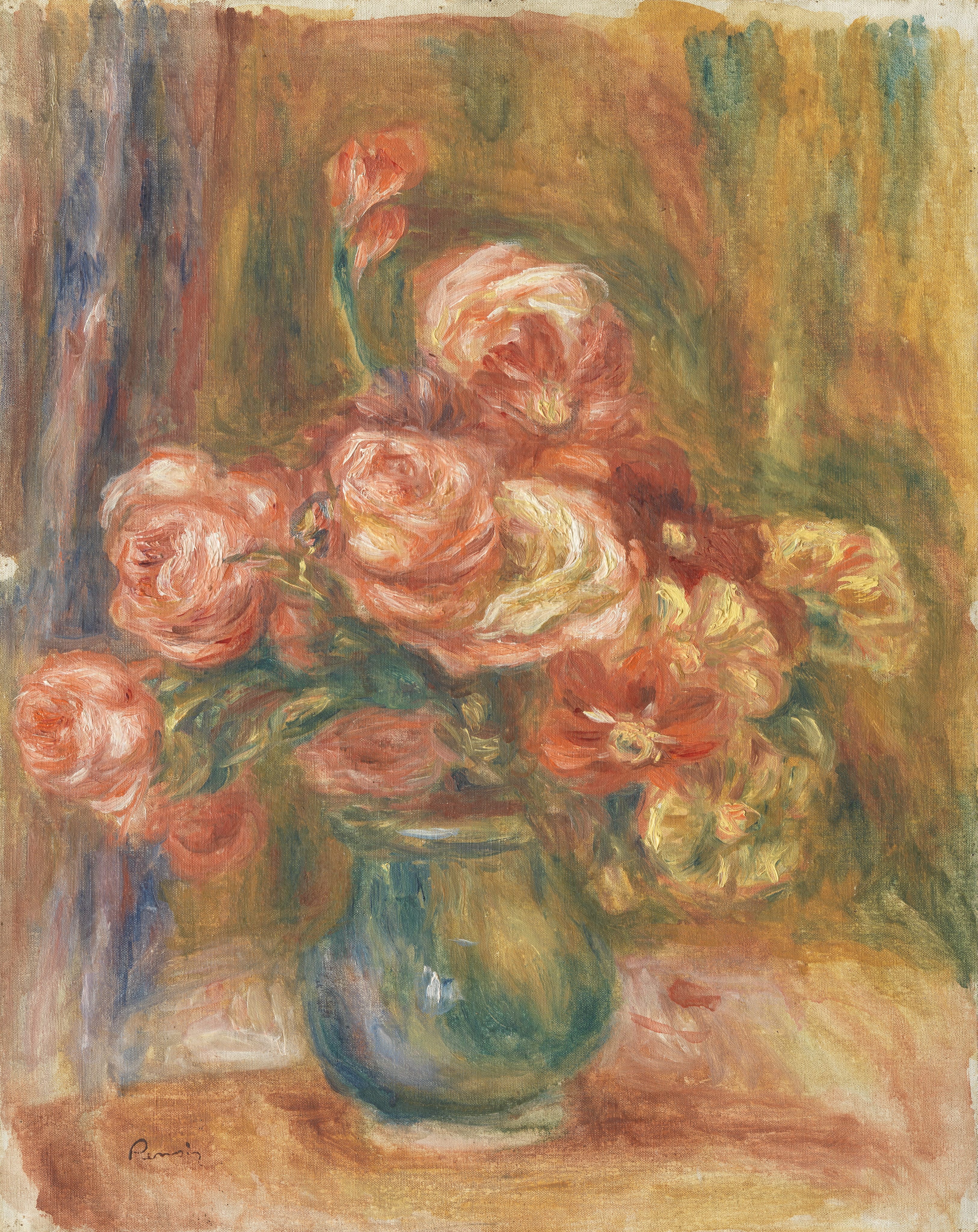 Pierre-Auguste Renoir, Vase of Roses, c. 1890-1900 | LACMA Collections