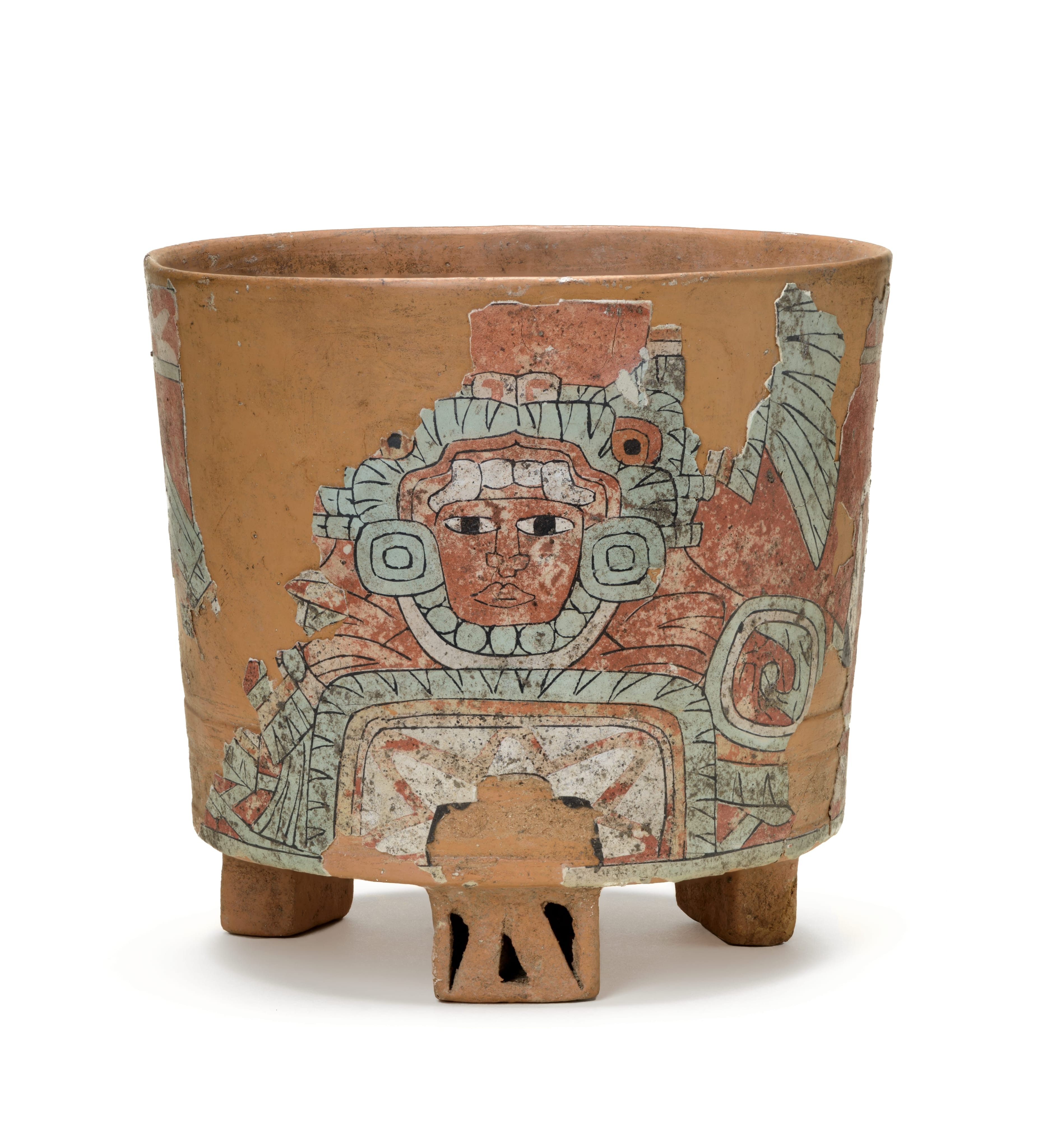 Unknown, Tripod Vessel with Image of Warrior, 450–650 CE | LACMA