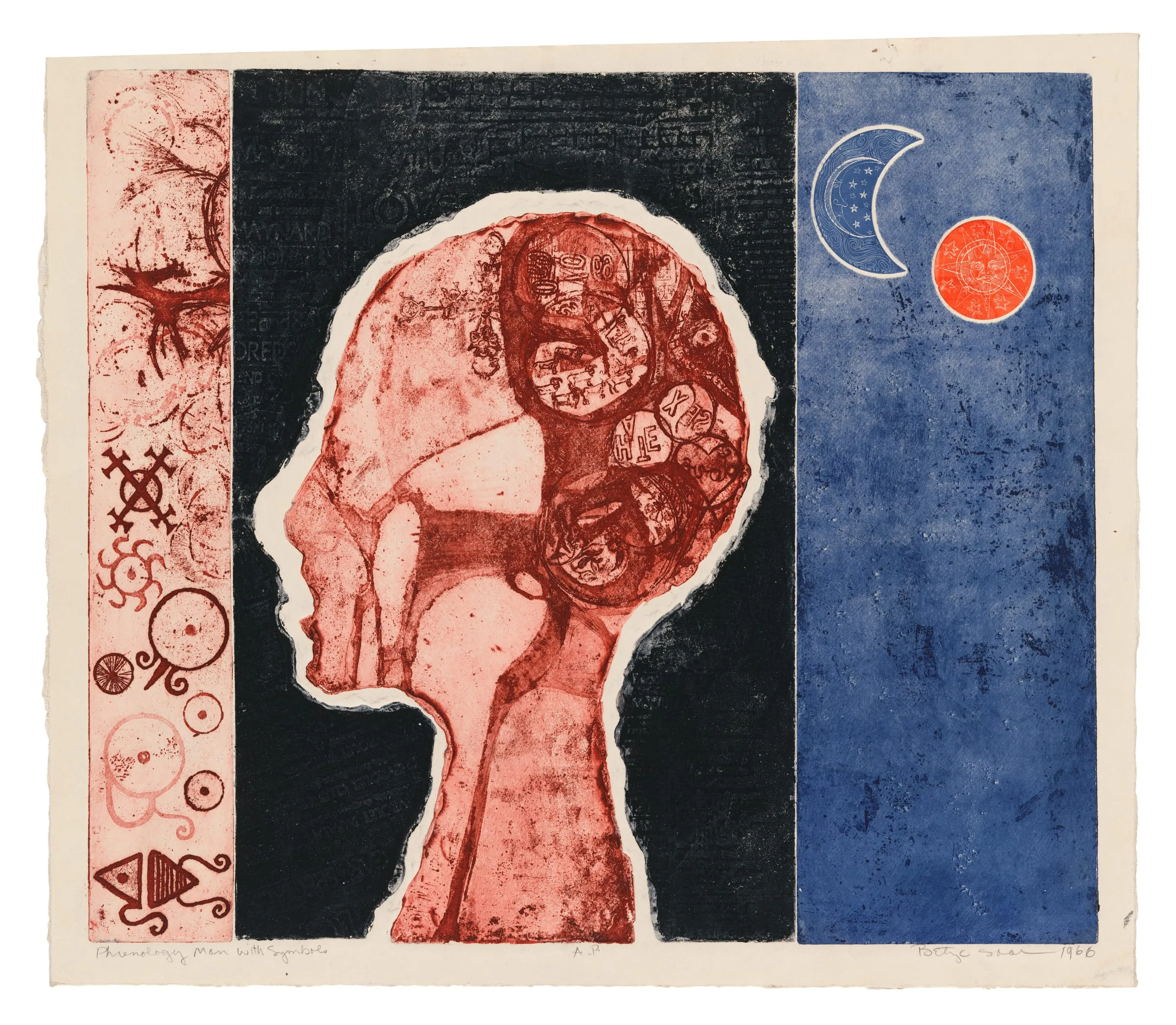 Phrenology Man with Symbols
