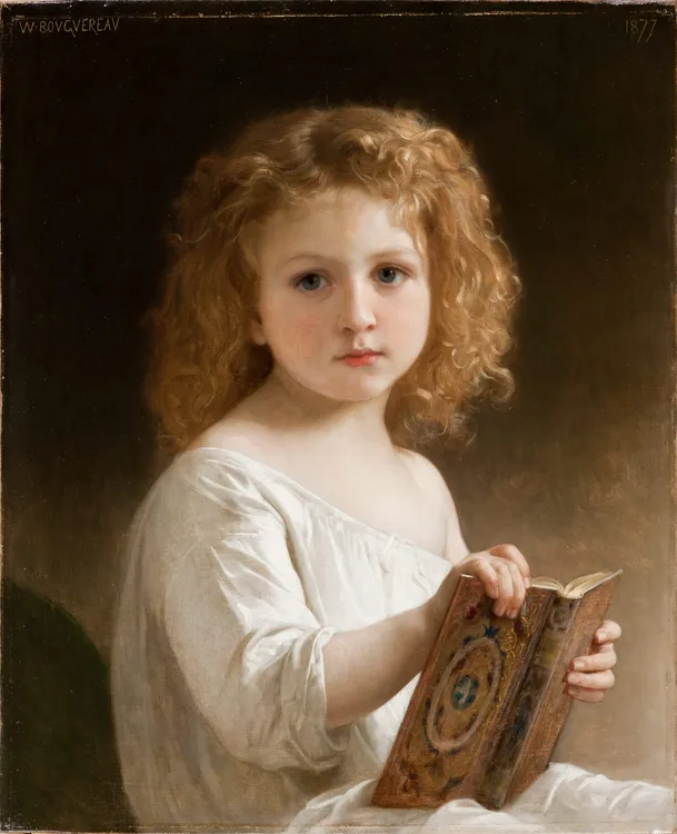 William-Adolphe Bouguereau, The Story Book, 1877 | LACMA Collections