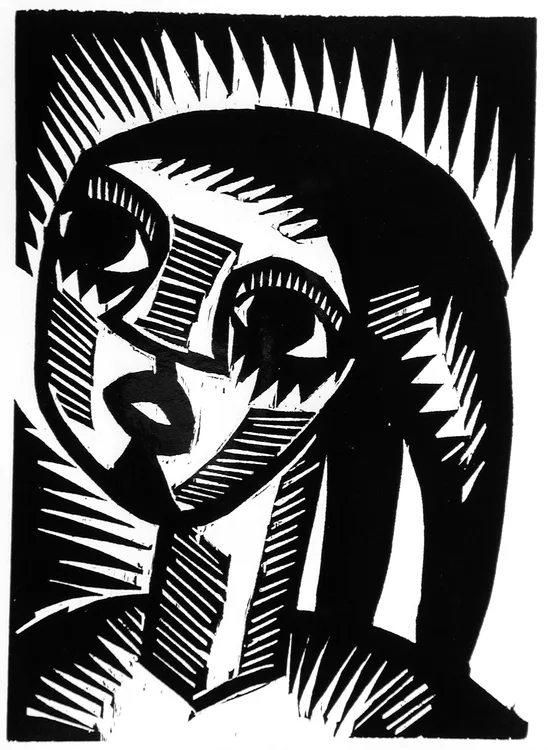 Karl Schmidt-Rottluff, Girl with braids, 1917 | LACMA Collections