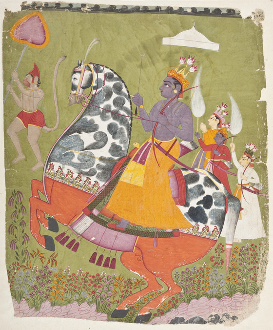 Rama on Horseback, Folio from a Ramayana (Adventures of Rama
